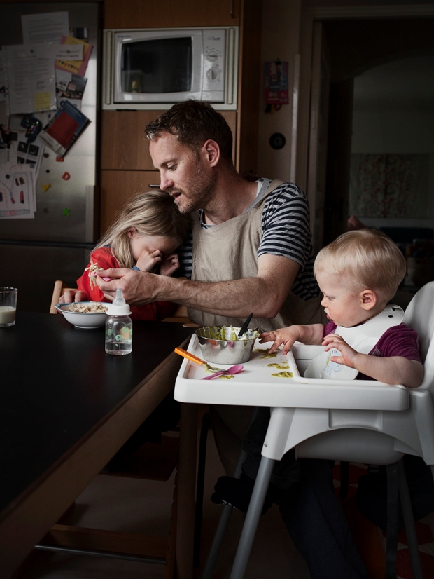 A 34 éves Ivo 9 hónappig volt szülői szabadságon gyerekeivel - Forrás: http://www.johanbavman.se/swedish-dads/